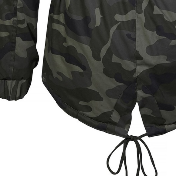 NEW LOVE TREE CAMO MILITARY SHERPA JACKET REMOVABLE FAUX FUR HOODED XS SM MD LG - Picture 5 of 8